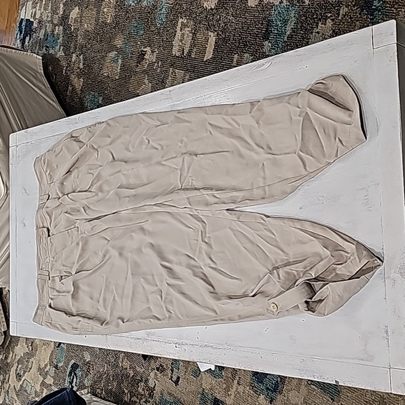 Asos Curve Tan Chinos Sz 14 Polyester - Picture 1 of 8